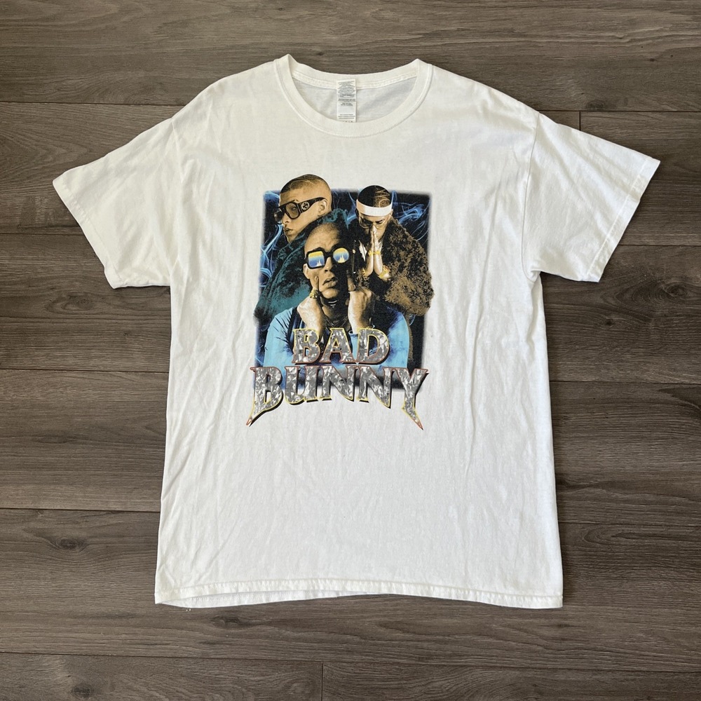 Bad Bunny Mens L T Shirt Short Sleeve White